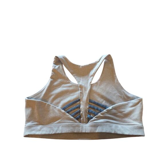 Peloton Sports Bra Wireless Non Padded Pullover Gray Logo Workout Athleisure - Picture 3 of 4